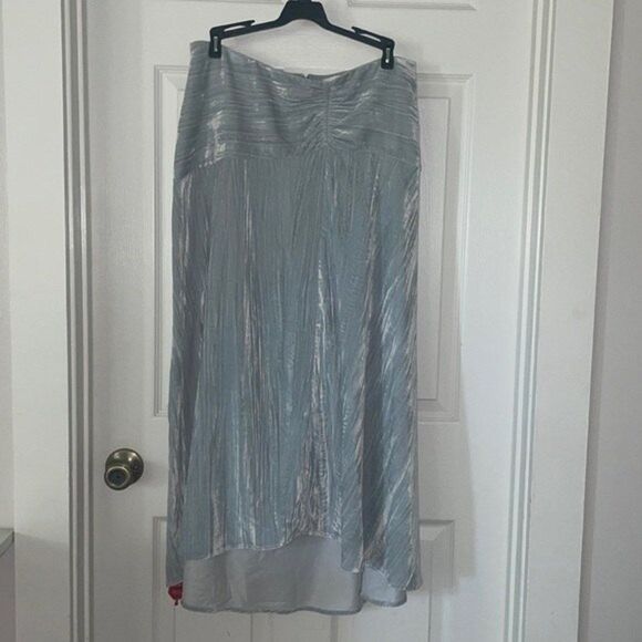 Vince Womens Size 8 Ruched Velvet Paneled Skirt - Picture 5 of 15